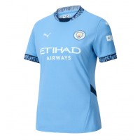 Camisa de time de futebol Manchester City Jeremy Doku #11 Replicas 1º Equipamento Feminina 2024-25 Manga Curta